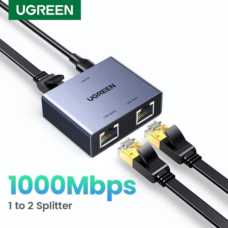 מפצל רשת RJ45, מתאם LAN מ-1 ל-2