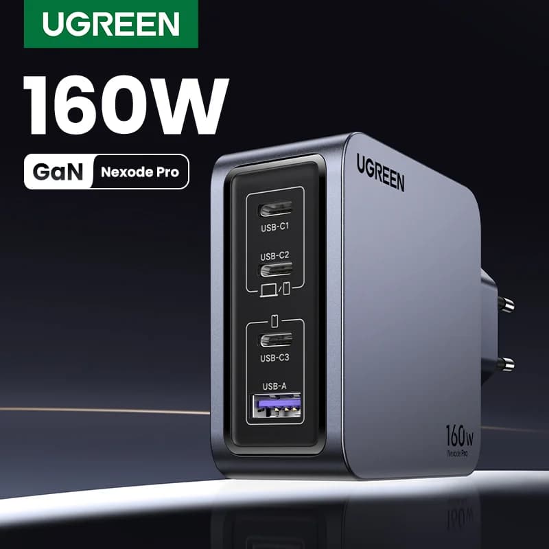 מטען קיר GaN USB-C 160W, PD3.1