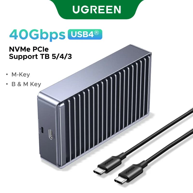 מעטפת SSD M.2 NVMe USB4, 40Gbps, Thunderbolt