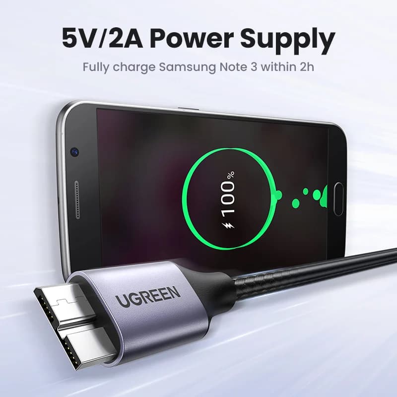 כבל נתונים וטעינה מהירה USB 3.0 Micro-B