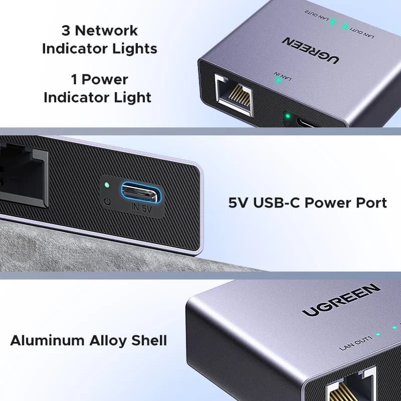 מפצל רשת RJ45, מתאם LAN מ-1 ל-2