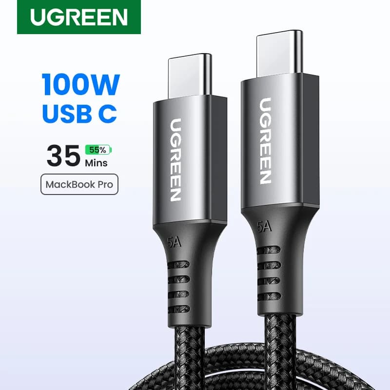 כבל טעינה מהירה PD 100W USB-C ל-USB-C