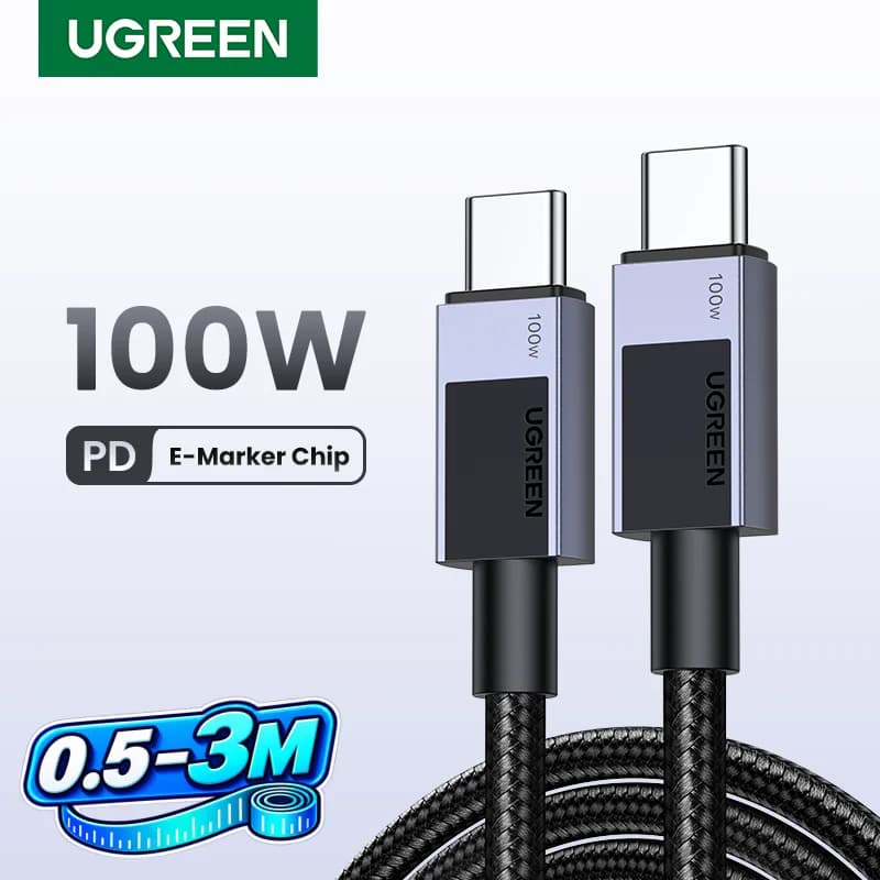 כבל USB-C ל-USB-C, 100W PD, 5A