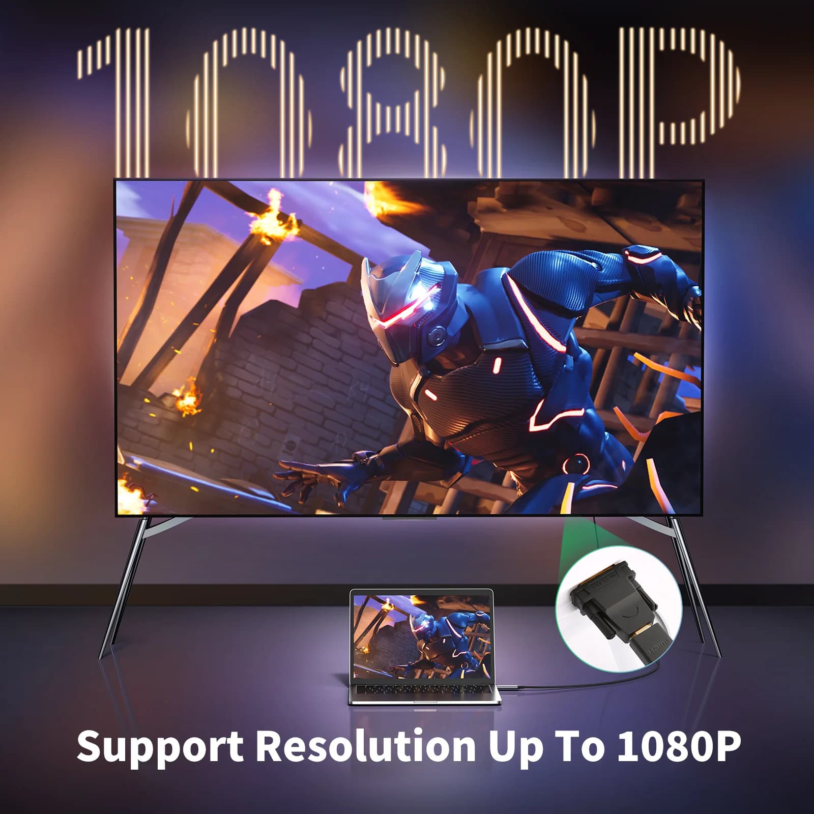 מתאם דו-כיווני DVI-D ל-HDMI