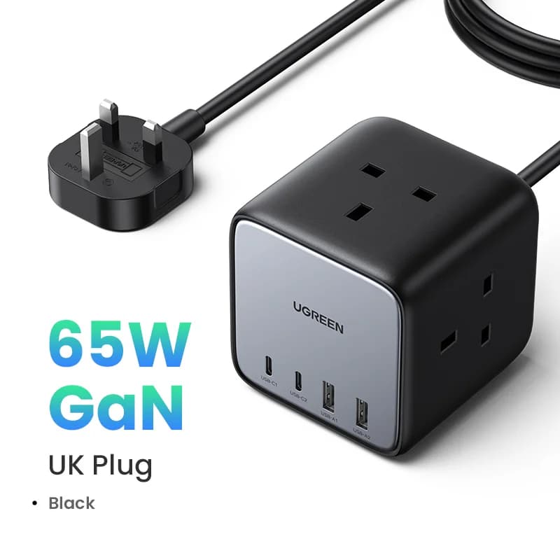 עמדת טעינה שולחנית GaN 65W עם USB-C