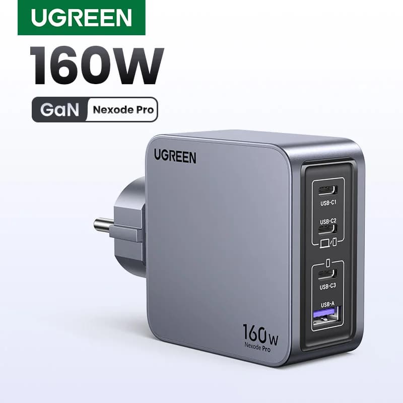 מטען USB-C GaN 160W עם תקע קוריאני