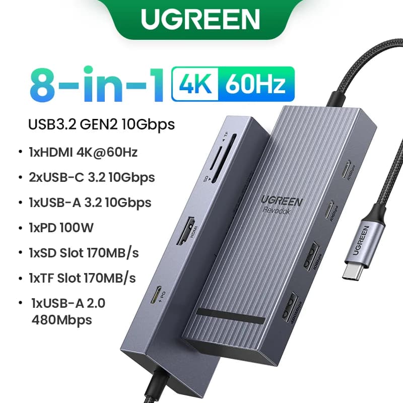 מרכז USB-C עם HDMI 4K ו-PD 100W