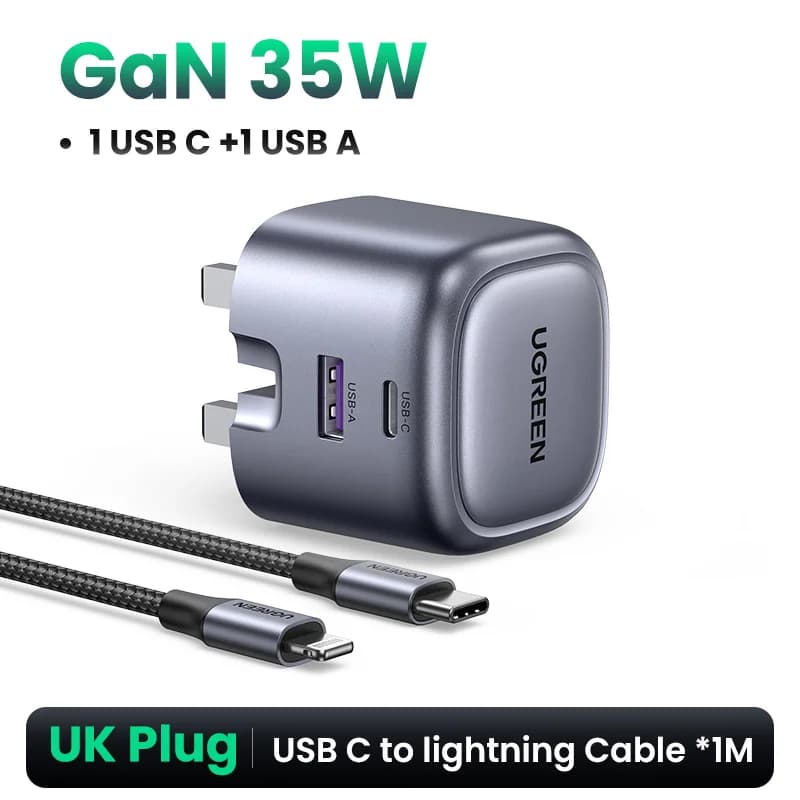 מטען מהיר GaN USB-C PD בהספק 35W
