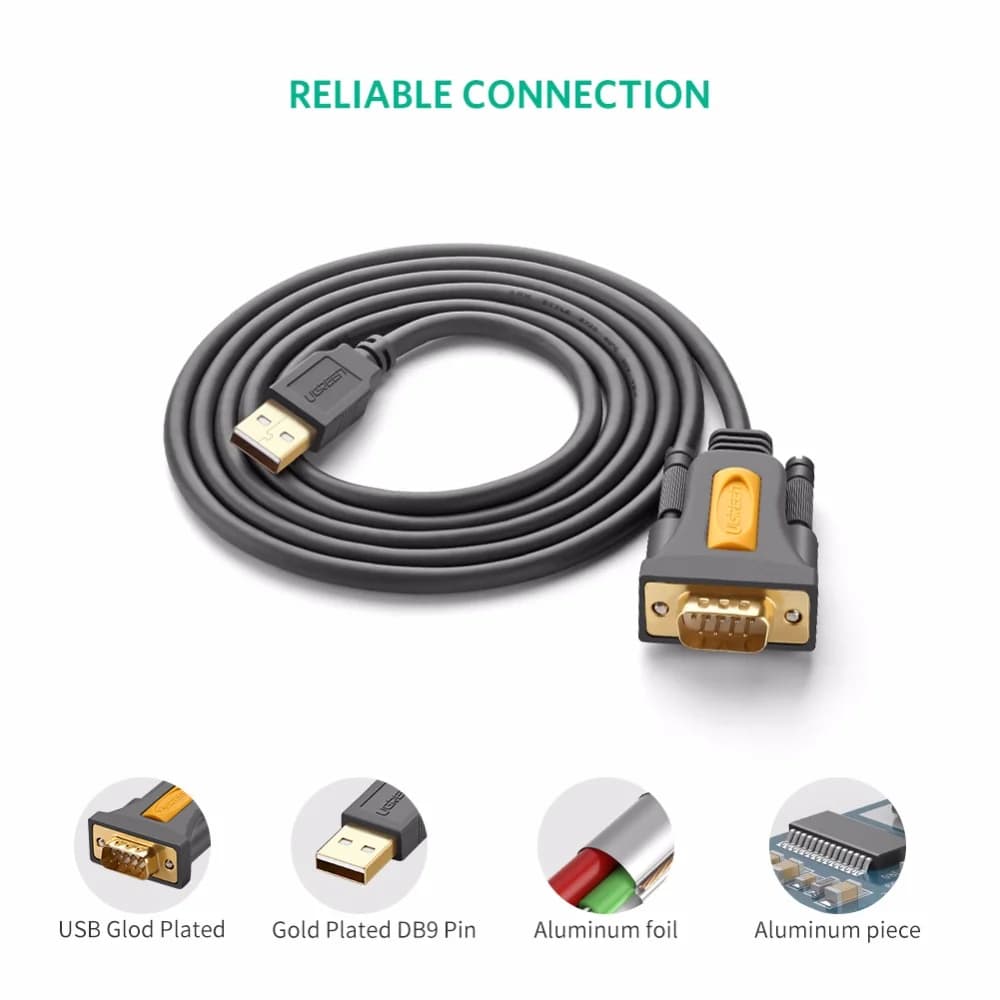 כבל מתאם מ-USB לפורט טור RS232 DB9