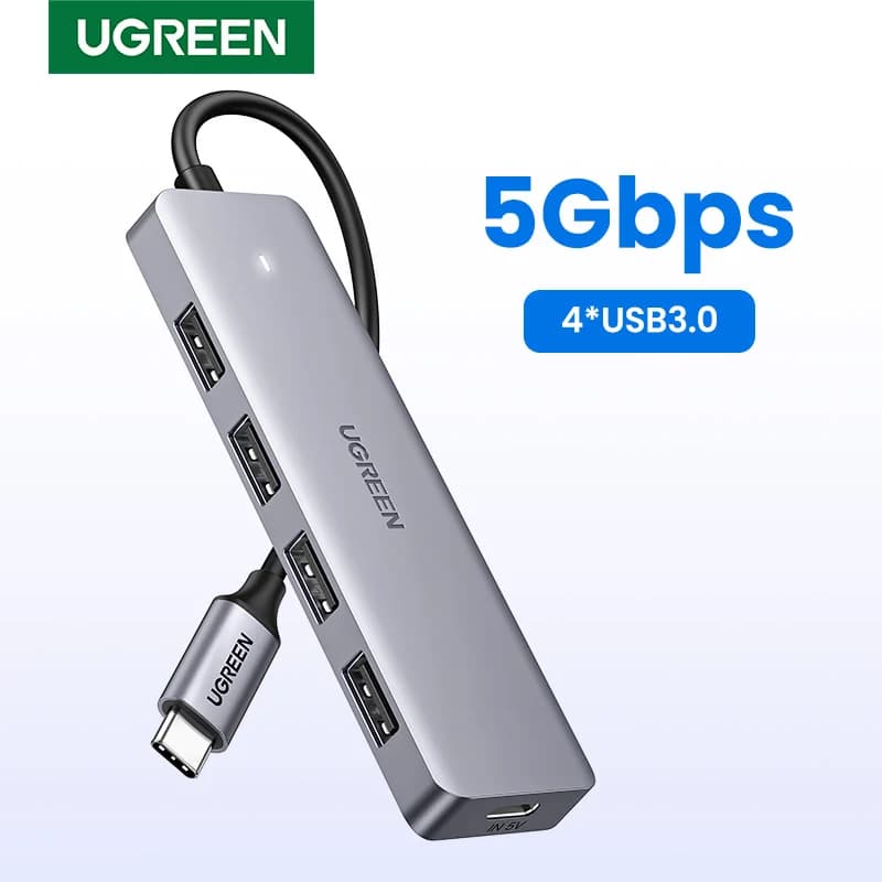 מפצל הוב USB-C ל-USB 3.0, 4 יציאות