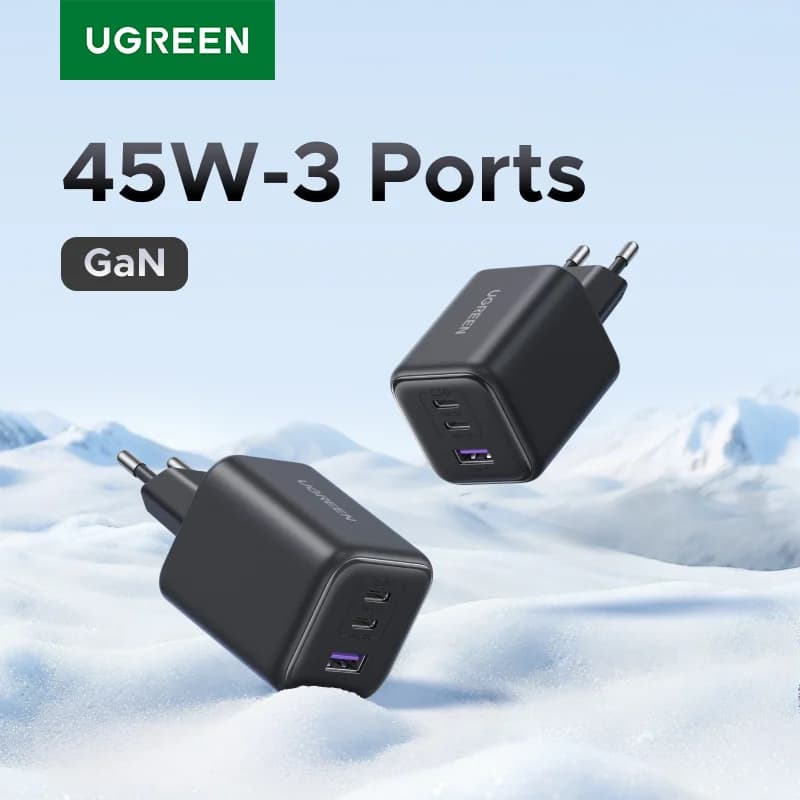 מטען קיר GaN USB-C PD 45W עם PPS