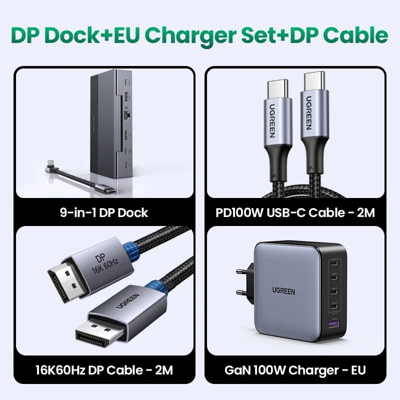 תחנת עגינה USB-C, 4K 120Hz, 10Gbps, PD 100W