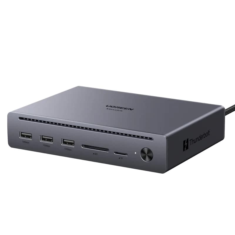 עמדת עגינה Thunderbolt 5 עם 10 יציאות ומהירות 120Gbps