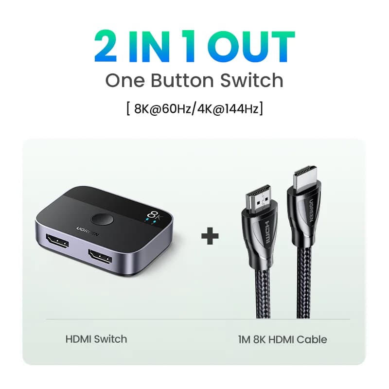 מפצל ומתג HDMI 2.1 8K 60Hz