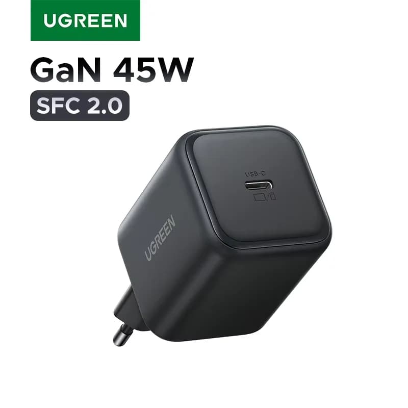 מטען קיר GaN USB-C 45W, תקע אירופי