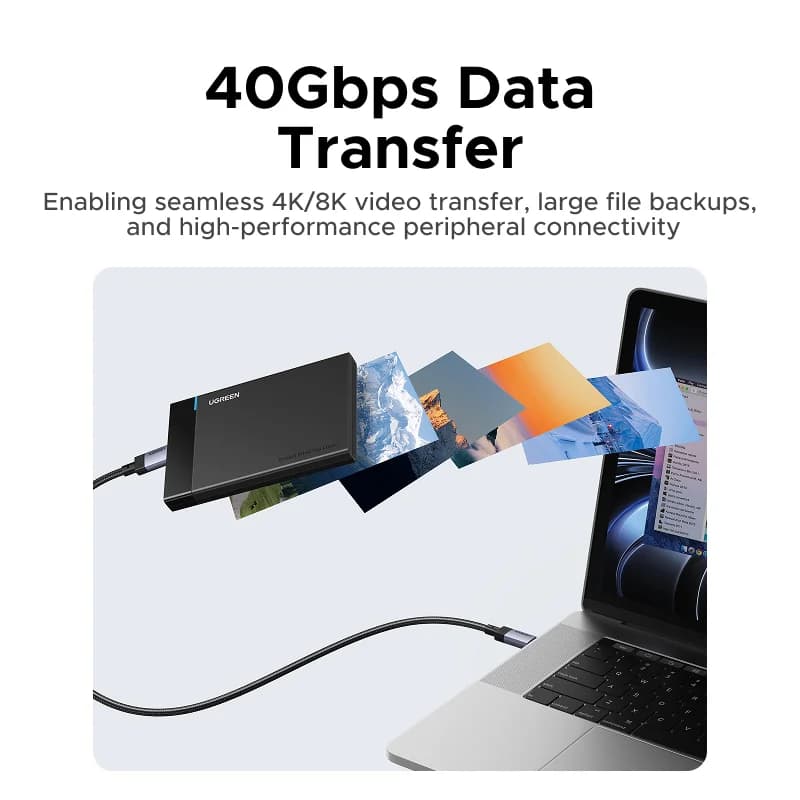 כבל USB4 USB-C ל-USB-C בהספק 240W