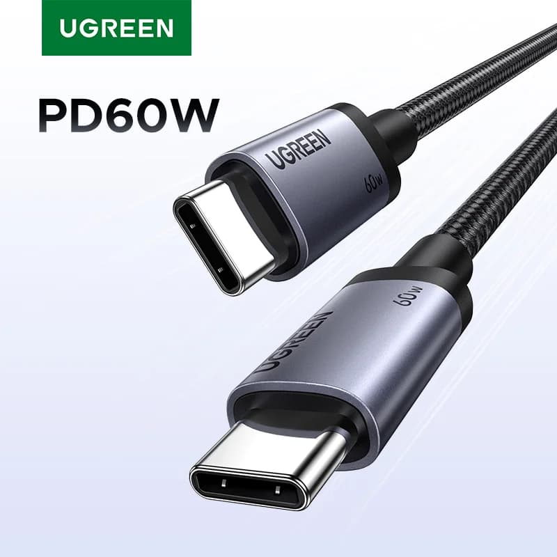 כבל USB-C ל-USB-C, טעינה מהירה PD 60W