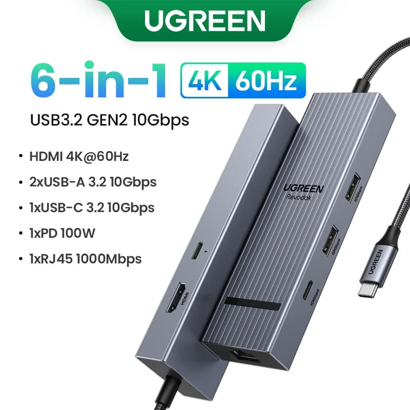 מרכז USB-C עם HDMI 4K ו-PD 100W
