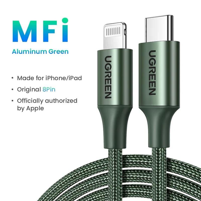 כבל USB-C ל-Lightning, 20W PD, MFi