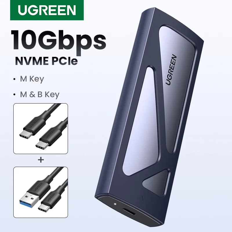 ארון חיצוני ל-SSD M.2 NVMe עם חיבור USB-C 5Gbps