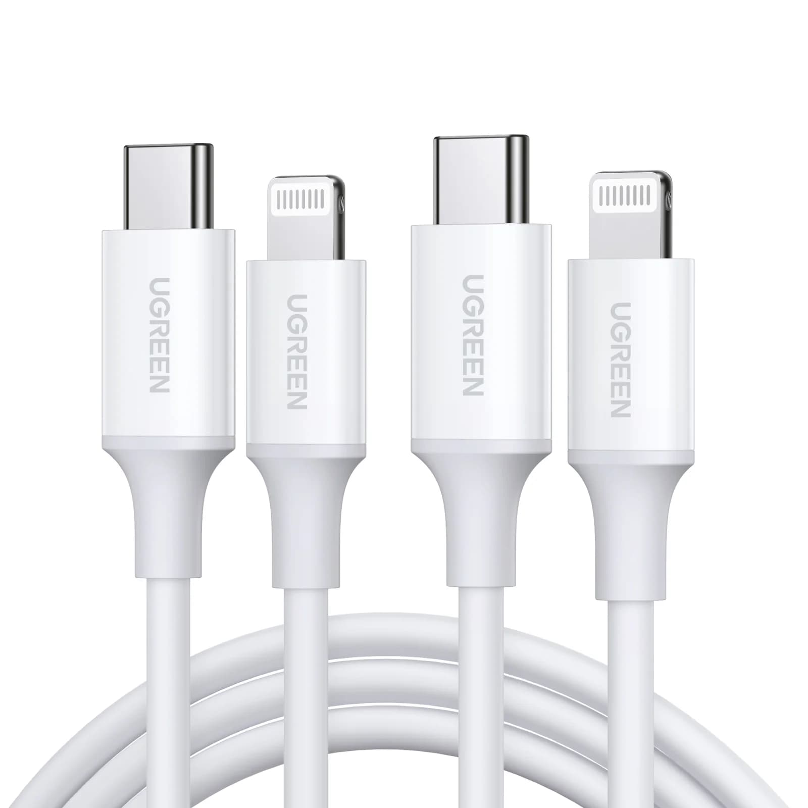כבל USB-C ל-Lightning מוסמך MFi, חבילה של 2