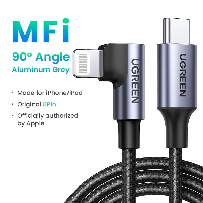 כבל USB-C ל-Lightning, 20W PD, MFi