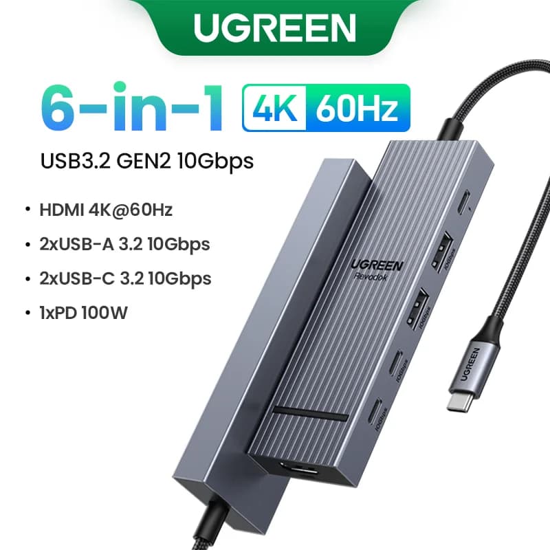 מרכז USB-C עם HDMI 4K ו-PD 100W