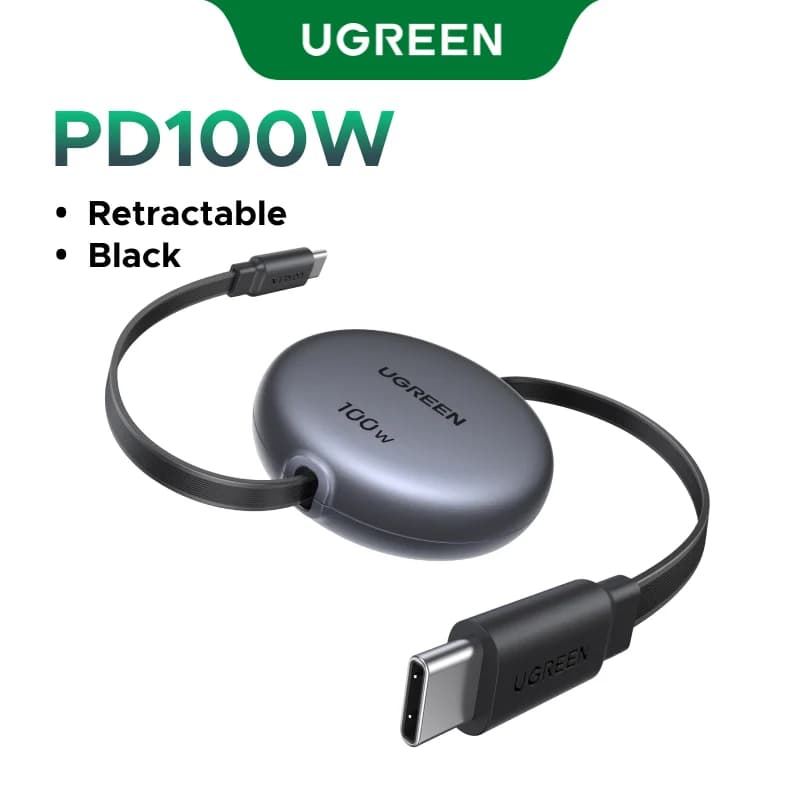 כבל נשלף USB-C ל-USB-C, טעינה מהירה PD 100W