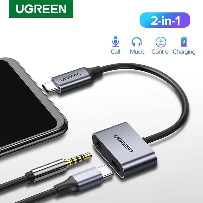 כבל מתאם שמע מ-USB-C ל-AUX 3.5 מ"מ